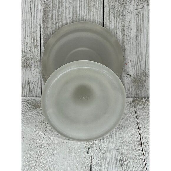 Vintage Party Lite Castle Turret Style Frosted Glass Candle Holder - Picture 6 of 6